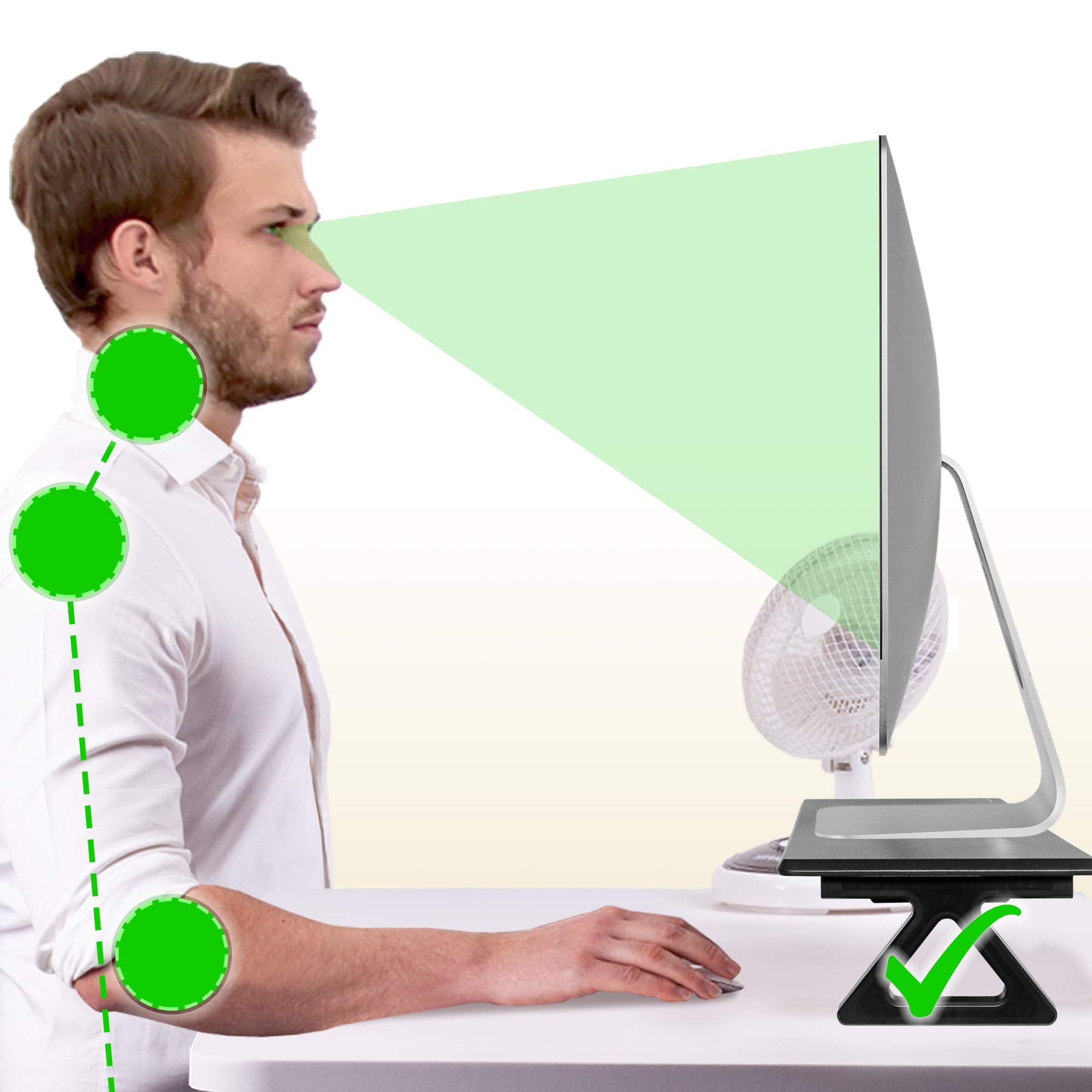 Duronic DM06-1 BK ergonomische Sichthöhe