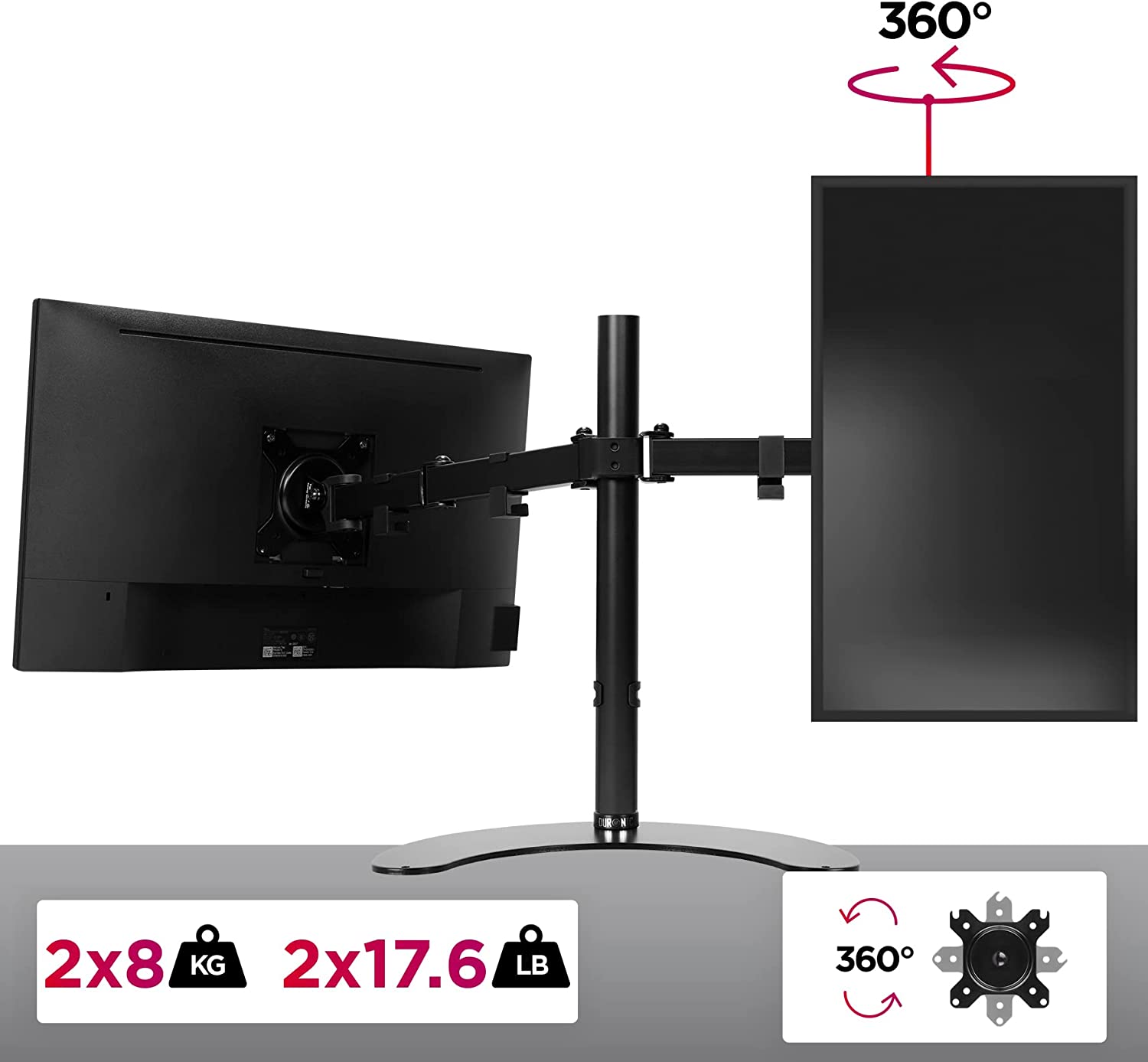 Duronic DM15D2 Monitorarm Gewichtskapazität