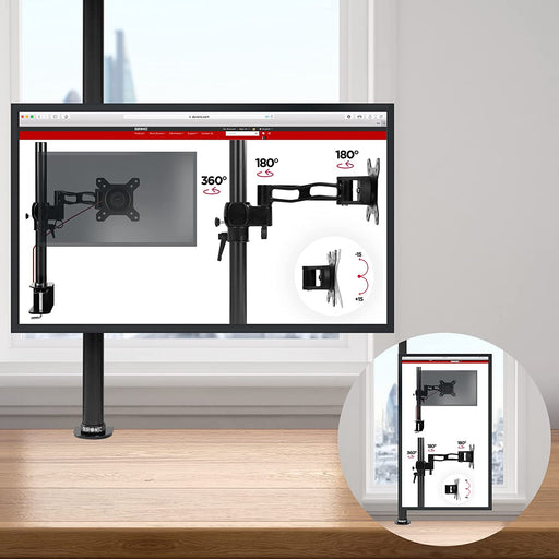 Duronic DMT251X2 Monitorarm vertikale und horizontale Ausrichtung