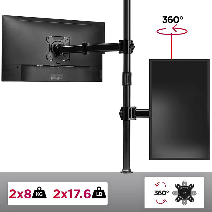 Duronic DMT252VX2 Monitorarm Gewichtskapazität