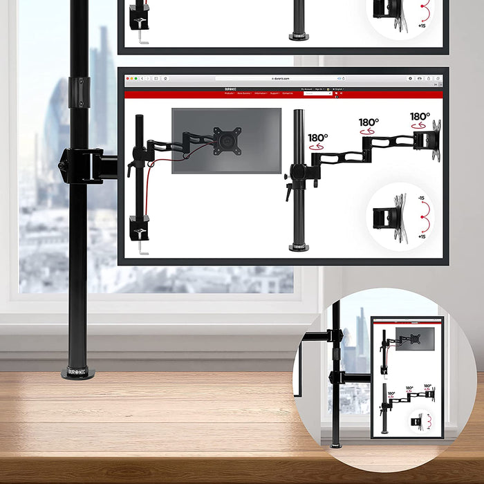 Duronic DMT252VX2 Monitorarm vertikale und horizontale Ausrichtung