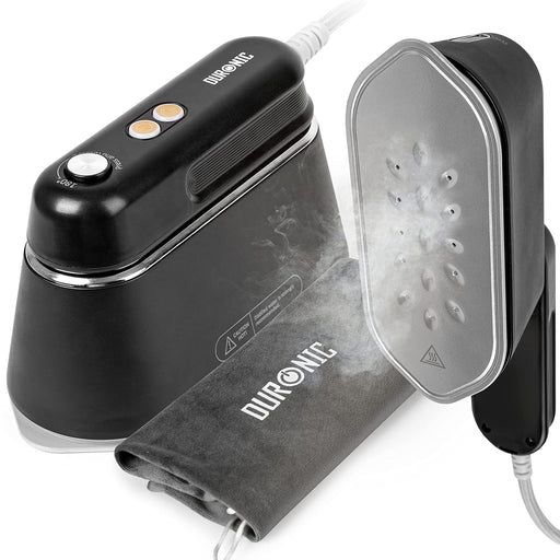 Duronic HS90 BK Dampfbügeleisen Frontansicht Zubehör
