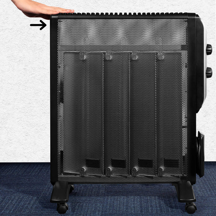 Duronic HV220 BK Heizung Rollen zur einfachen Positionierung