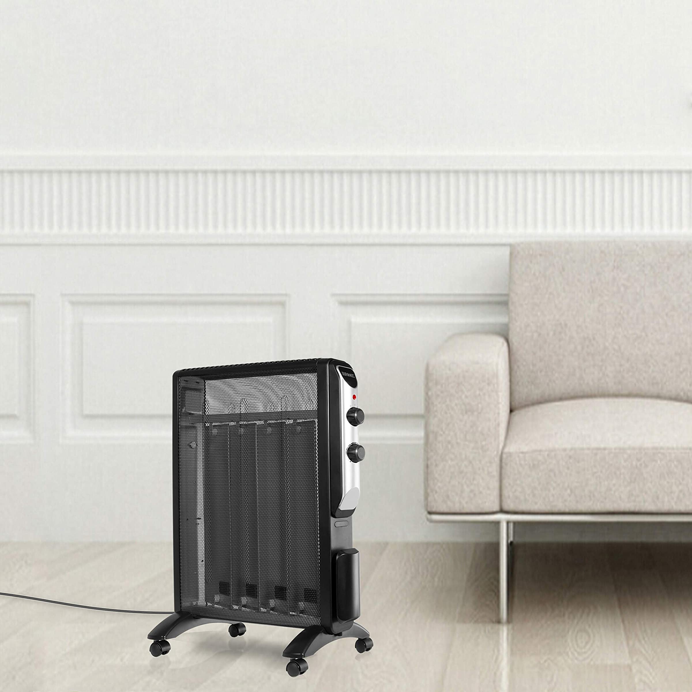 Duronic HV220 BK Heizung freistehend mit Abstand zur Wand