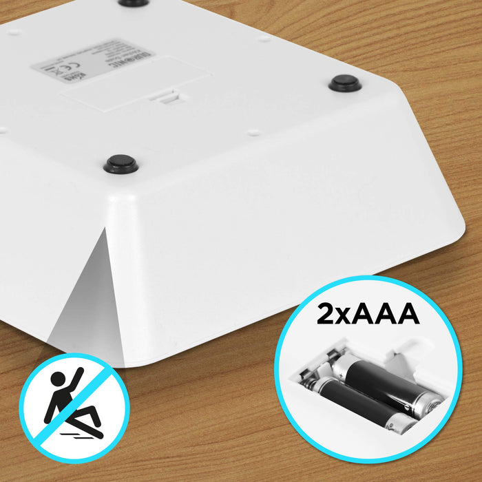Duronic KS100 BK Waage Antirutschfüße 2x AAA Batterien