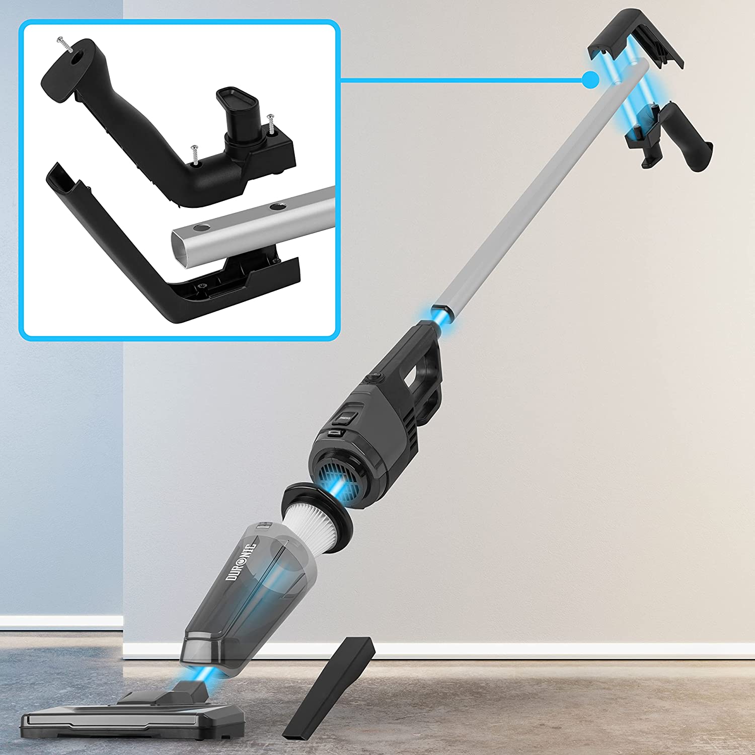 Duronic VC9 Staubsauger Installationshinweis