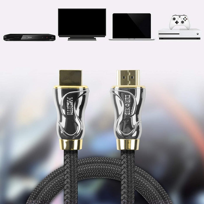 Duronic HDC04 HDMI-Kabel 1,5m - 24k Goldkontakte - High-Speed HDMI V2.0 für Ultra-HD 2160p 4K Auflösung - Für PS5 und VR