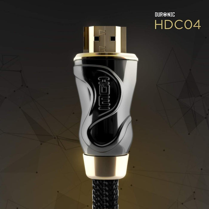 Duronic HDC04 HDMI-Kabel 1,5m - 24k Goldkontakte - High-Speed HDMI V2.0 für Ultra-HD 2160p 4K Auflösung - Für PS5 und VR
